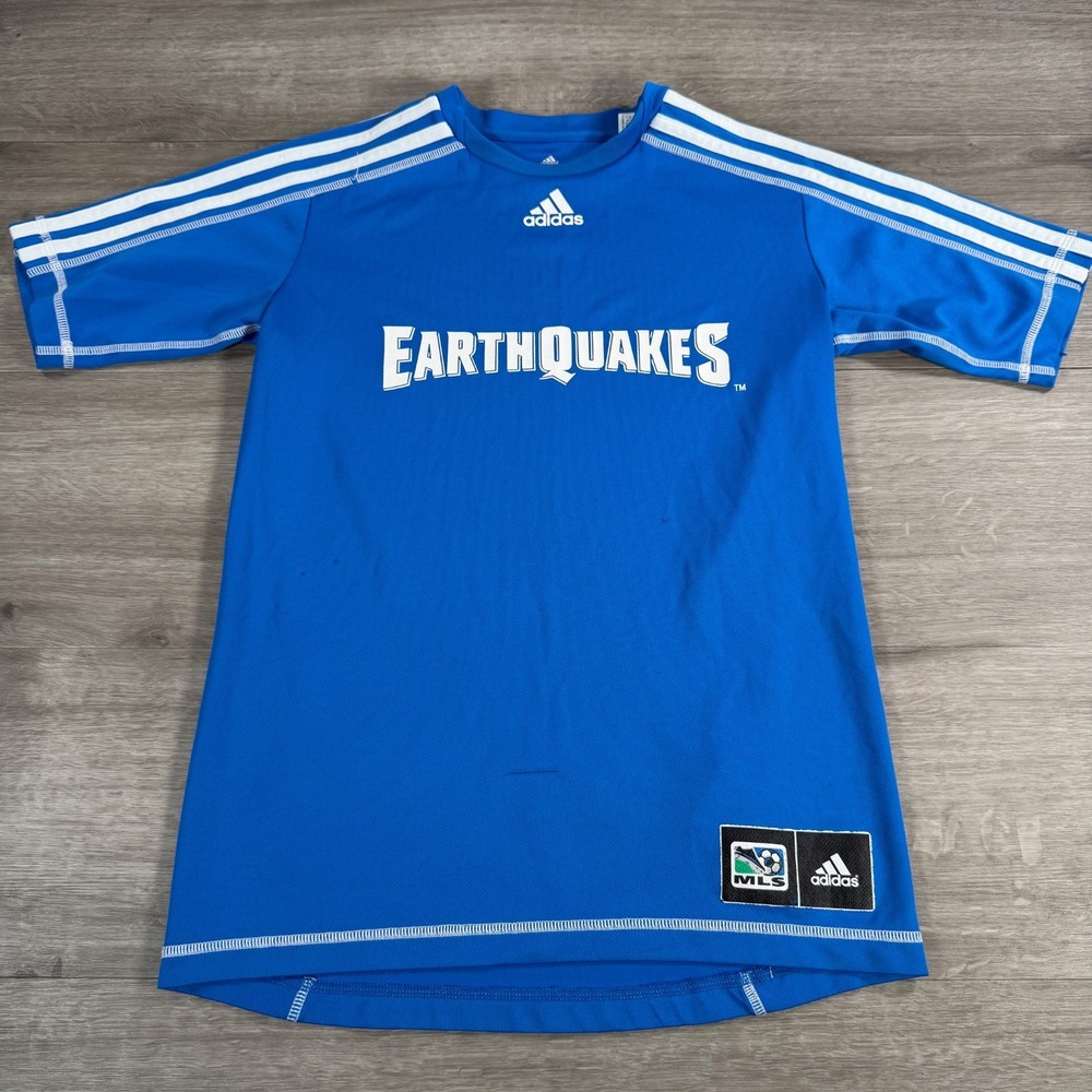 Y2K Adidas San Jose Earthquakes Jersey Youth XL Quakes 2011 Blue